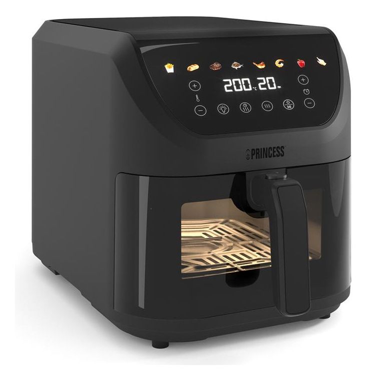 182476 SlimFry Airfryer Heißluftfritteuse 8 l 2000 W  (Schwarz) 