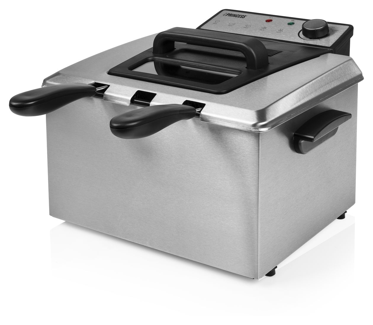 185000 Doppel Fritteuse 5 l 3270 W  (Schwarz, Edelstahl) 