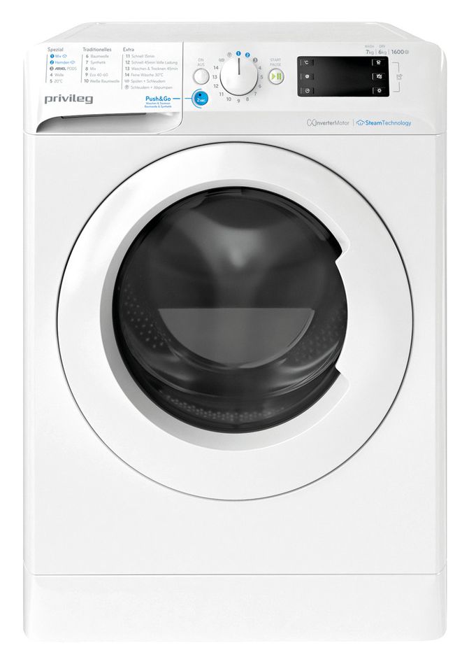 PWWTVX76G6DEN 7 kg 6 kg Waschtrockner 1600 U/min 