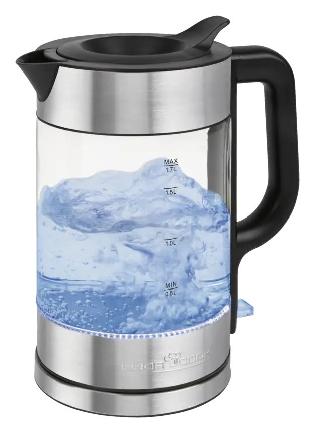 PC-WKS1322G 1,7 l Wasserkocher 2200 W (Silber, Schwarz, Transparent) 