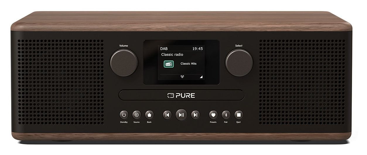 Classic C-D6 Bluetooth DAB, DAB+, FM Radio Tragbar  (Schwarz, Walnuss) 