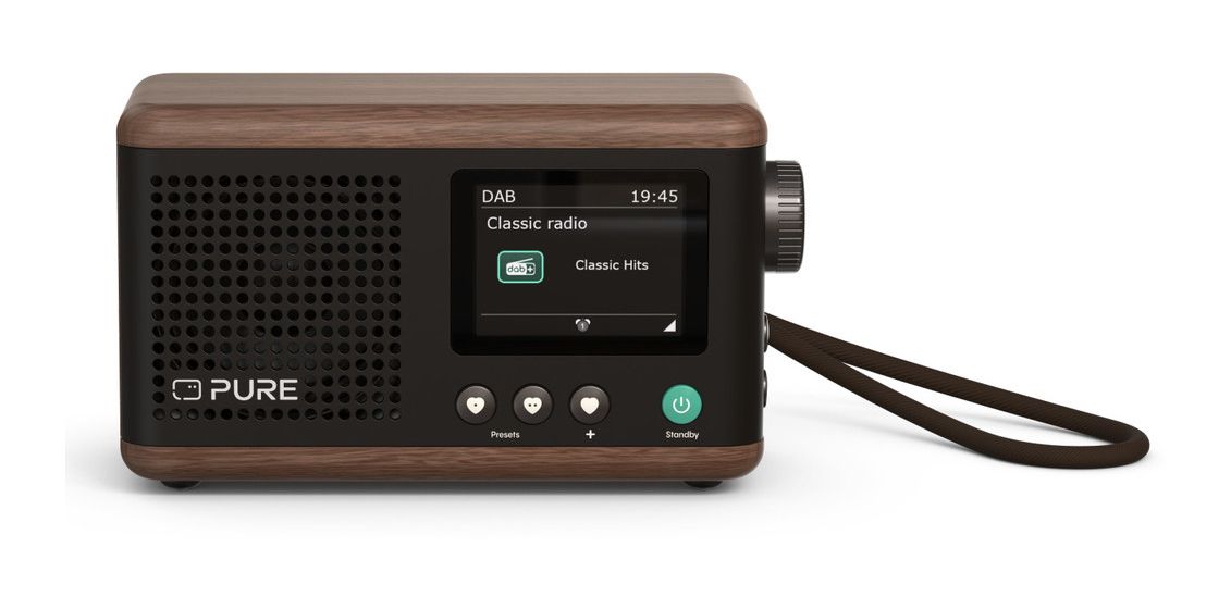 Classic Mini Bluetooth DAB+, FM Radio Tragbar  (Cremefarben, Holz) 