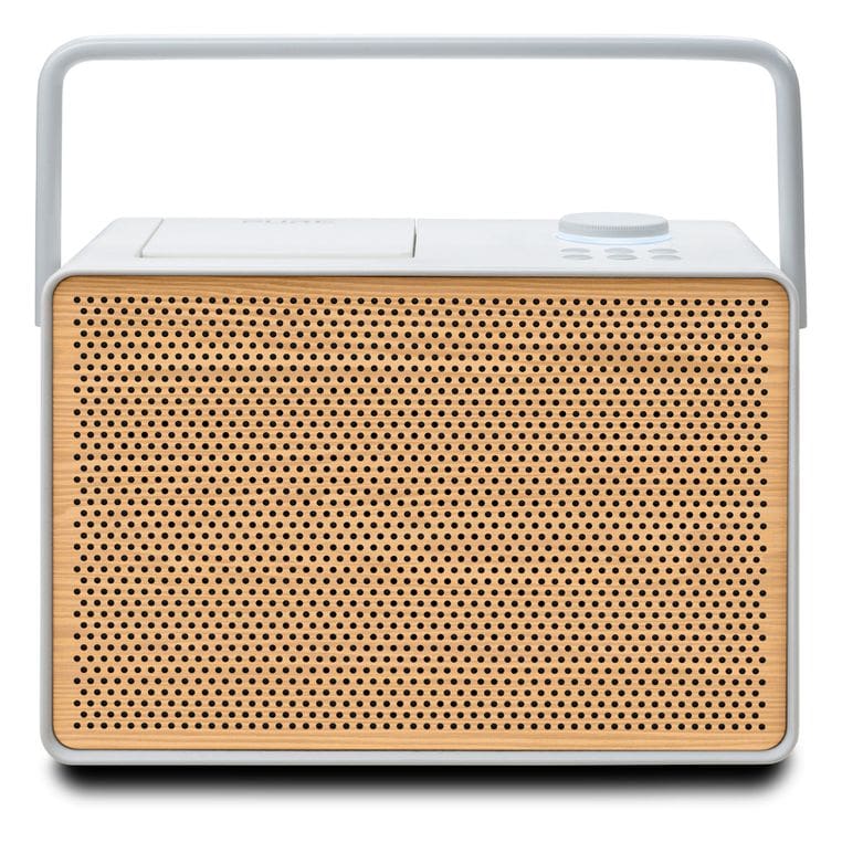 Evoke Play Wood Edition Bluetooth DAB, DAB+, FM Radio Tragbar  (Braun, Weiß) 
