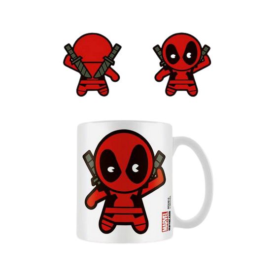Deadpool Chibi Tasse  (Schwarz, Grau, Rot, Weiß) 