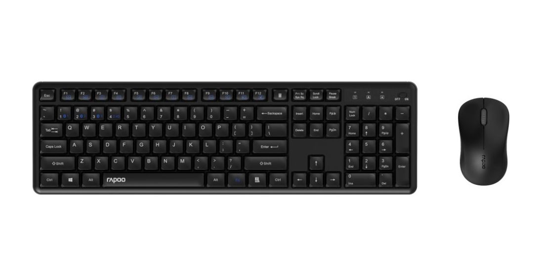 8150M Büro Tastatur RF Wireless + Bluetooth 2.4 GHz  (Schwarz) 