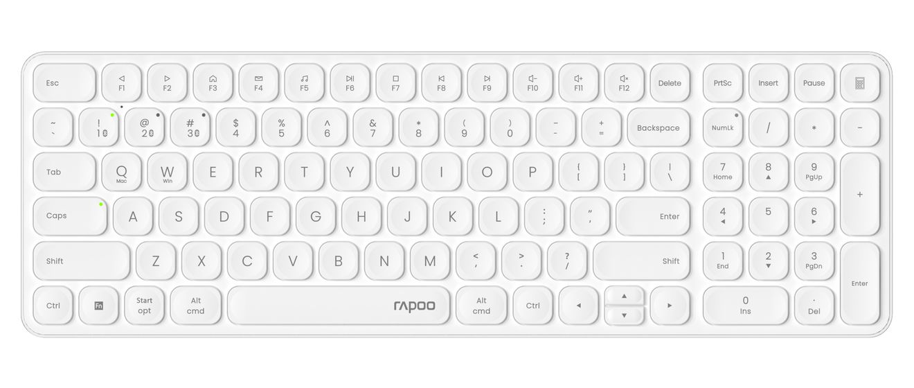 E9310M Büro Tastatur RF Wireless + Bluetooth 2.4 GHz  (Weiß) 