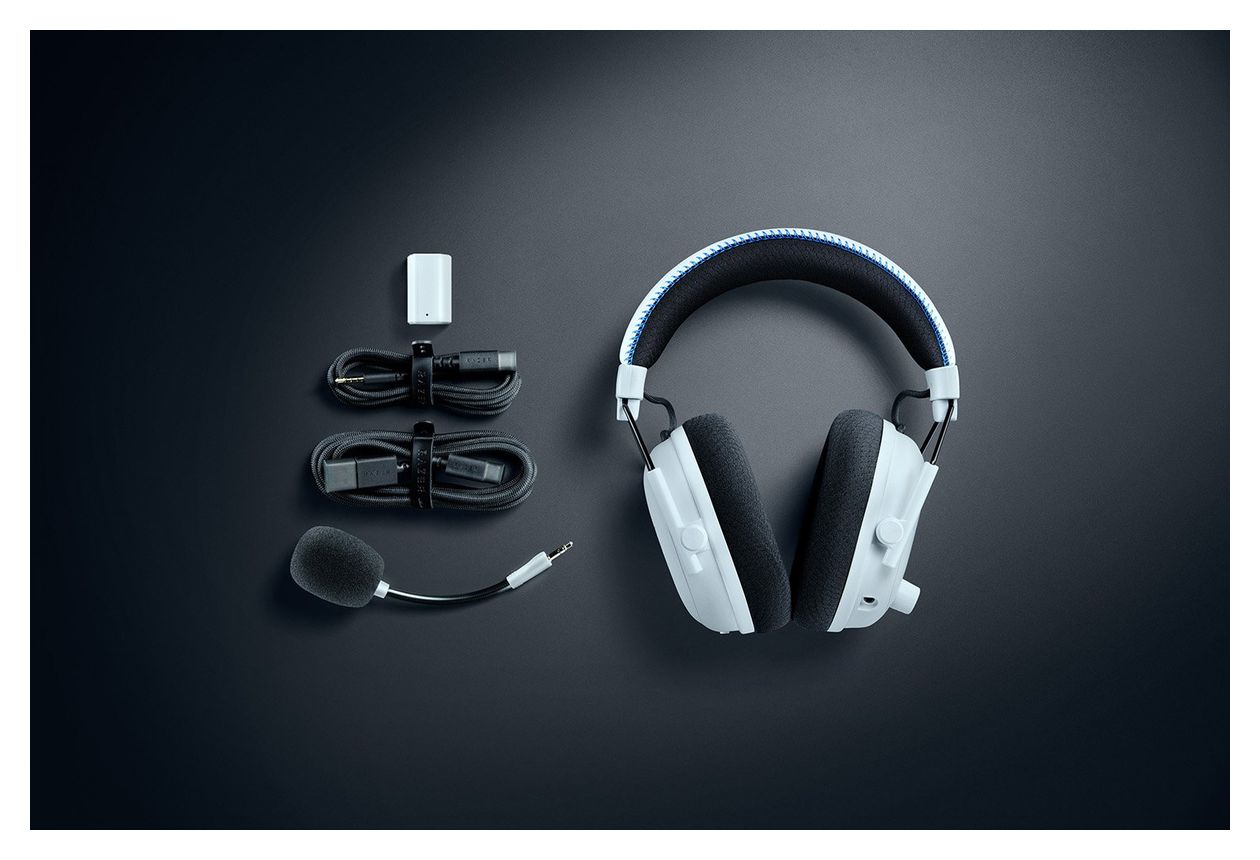 BlackShark V3 Pro PlayStation Over Ear Bluetooth Kopfhörer kabelgebunden&kabellos 48 h Laufzeit USB Typ-A  (Weiß) 
