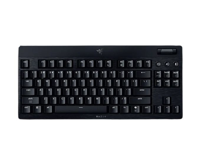 BlackWidow V4 Low-Profile Tenkeyless HyperSpeed RGB-LED Gaming Tastatur USB + Bluetooth  (Schwarz) 