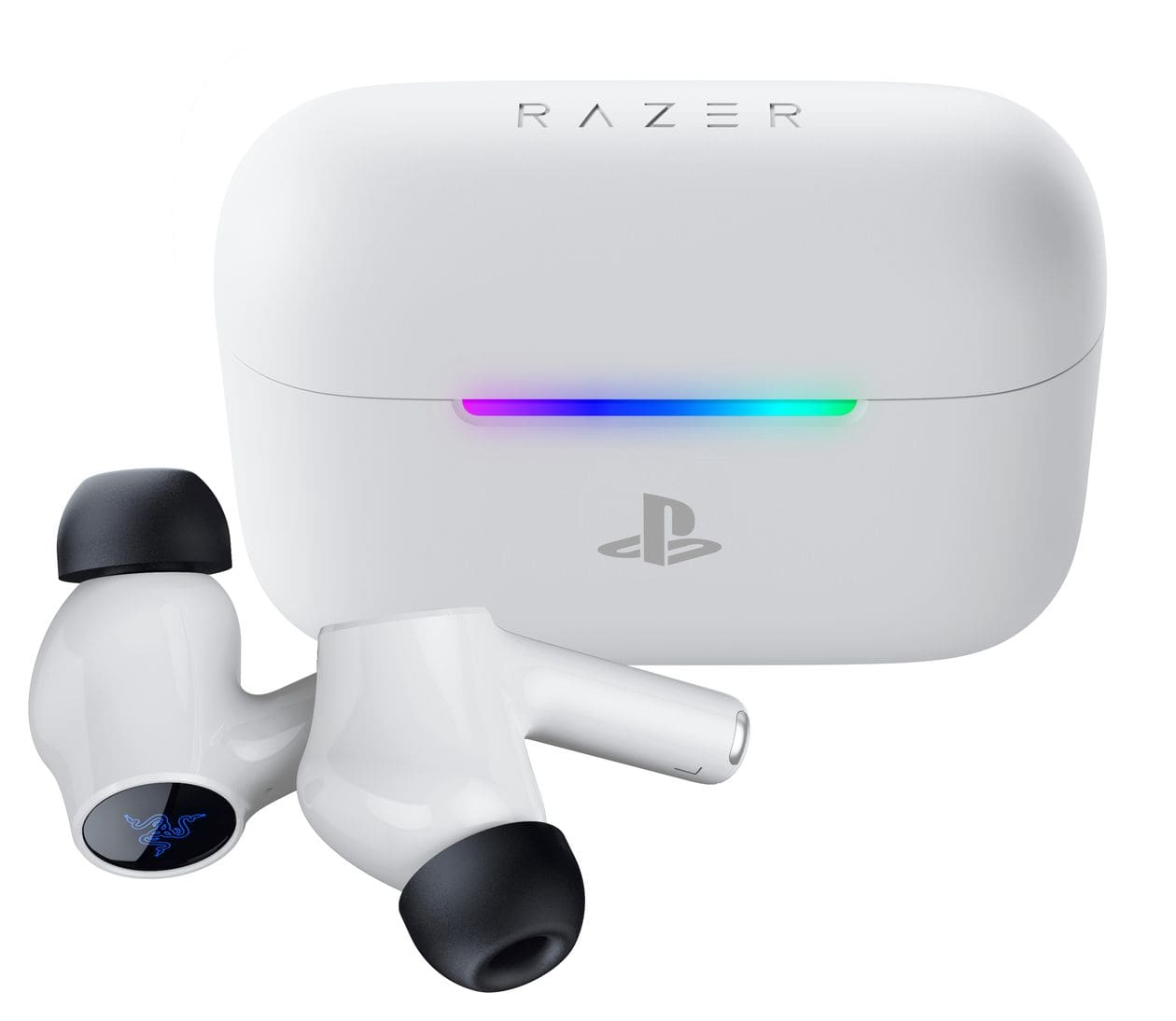 Hammerhead V3 X HyperSpeed for PlayStation In-Ear Bluetooth Kopfhörer kabellos 35 h Laufzeit  (Weiß) 
