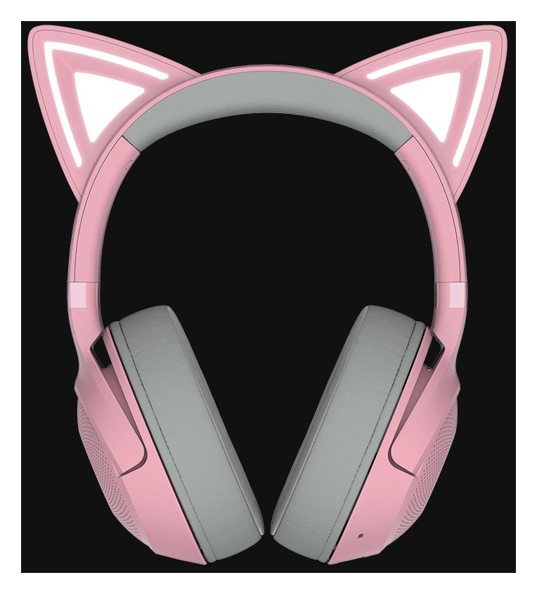 Kraken Kitty V2 Over Ear Bluetooth Kopfhörer kabellos 40 h Laufzeit  (Pink) 