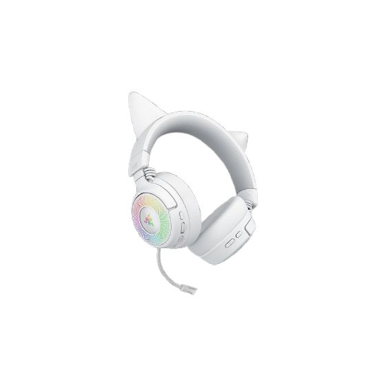 Kraken Kitty V3 Pro Over Ear Bluetooth Kopfhörer kabelgebunden&kabellos 70 h Laufzeit USB Typ-A  (Weiß) 