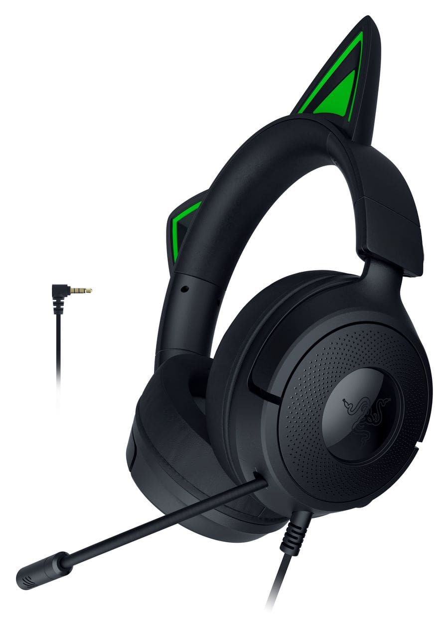 Kraken Kitty V3 X Over Ear Kopfhörer Kabelgebunden USB Typ-A  (Schwarz) 