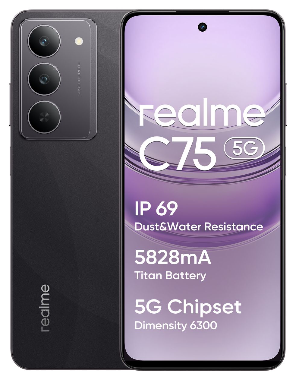 C75 256 GB 5G Smartphone 50 MP Dreifach Kamera (Storm Black) 