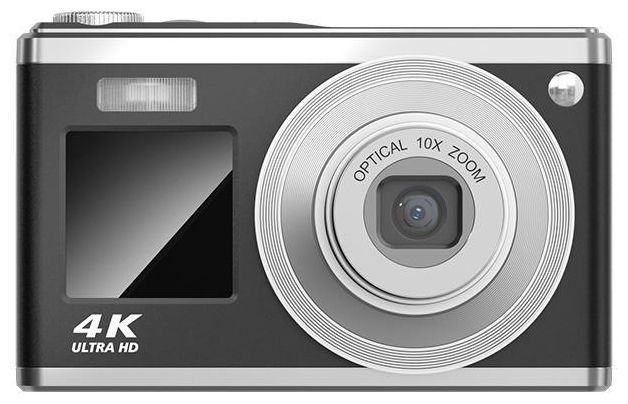 Compactline 10x  Kompaktkamera 10x Opt. Zoom (Grau, Silber) 