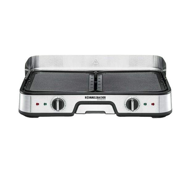 BBQ2025 Tischgrill 2 Zone(n) 2000 W mit 225 x 285 mm Fläche  (Schwarz, Edelstahl) 