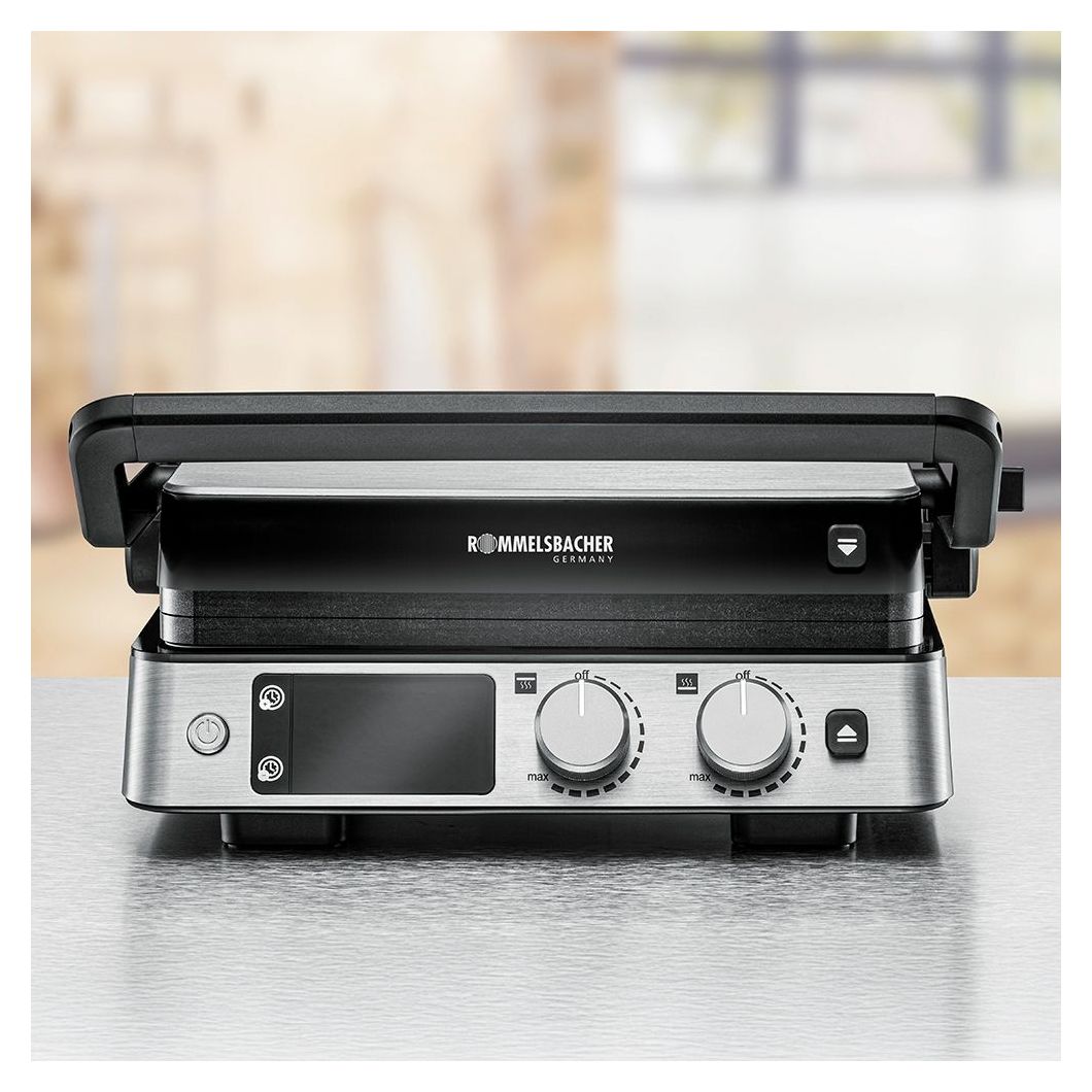 KG2025 Kontaktgrill 2 Zone(n) 2200 W  (Schwarz, Edelstahl) 