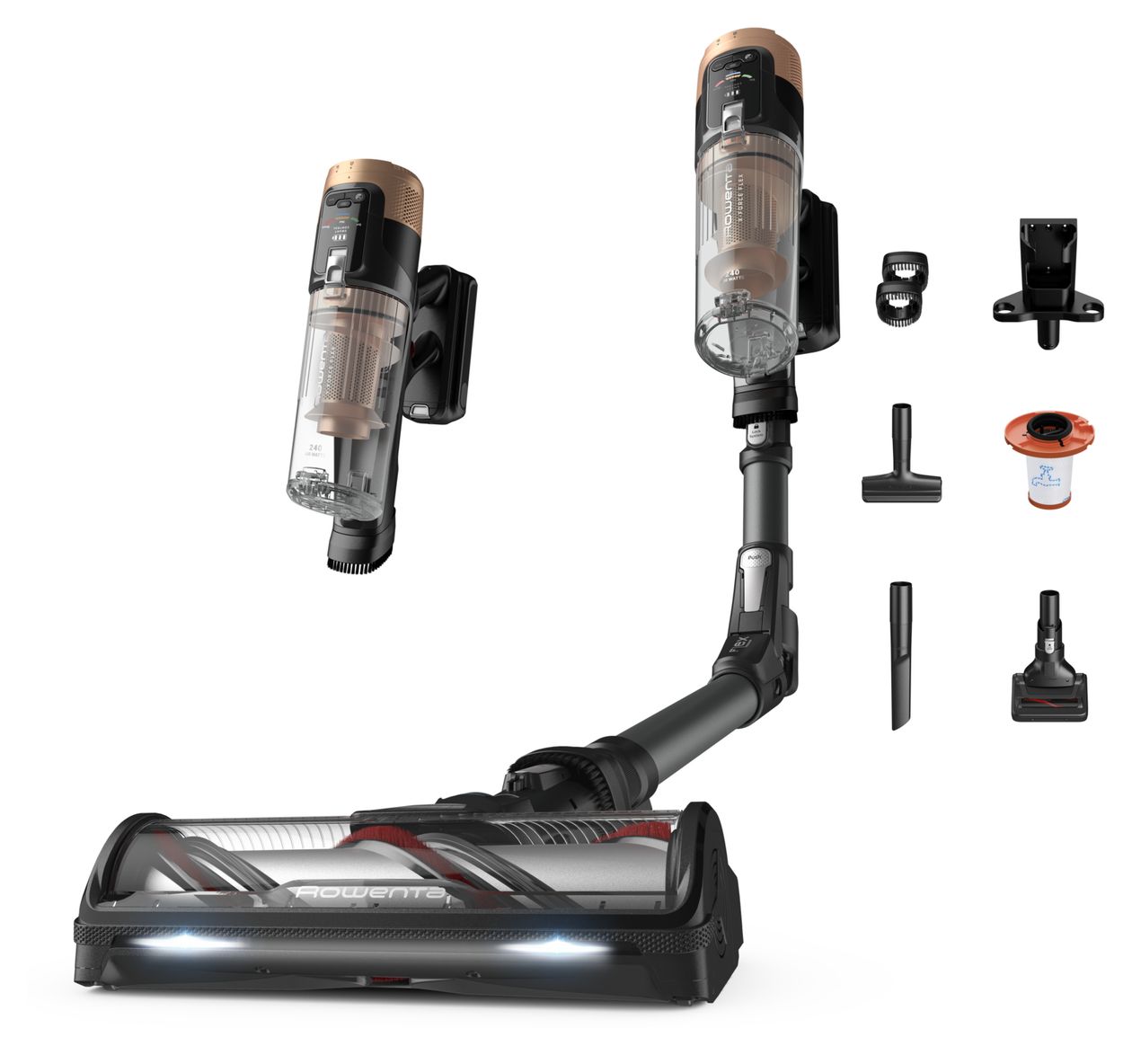 RH9B74 Handstaubsauger Beutellos 25,2 V  (Schwarz, Gold) 