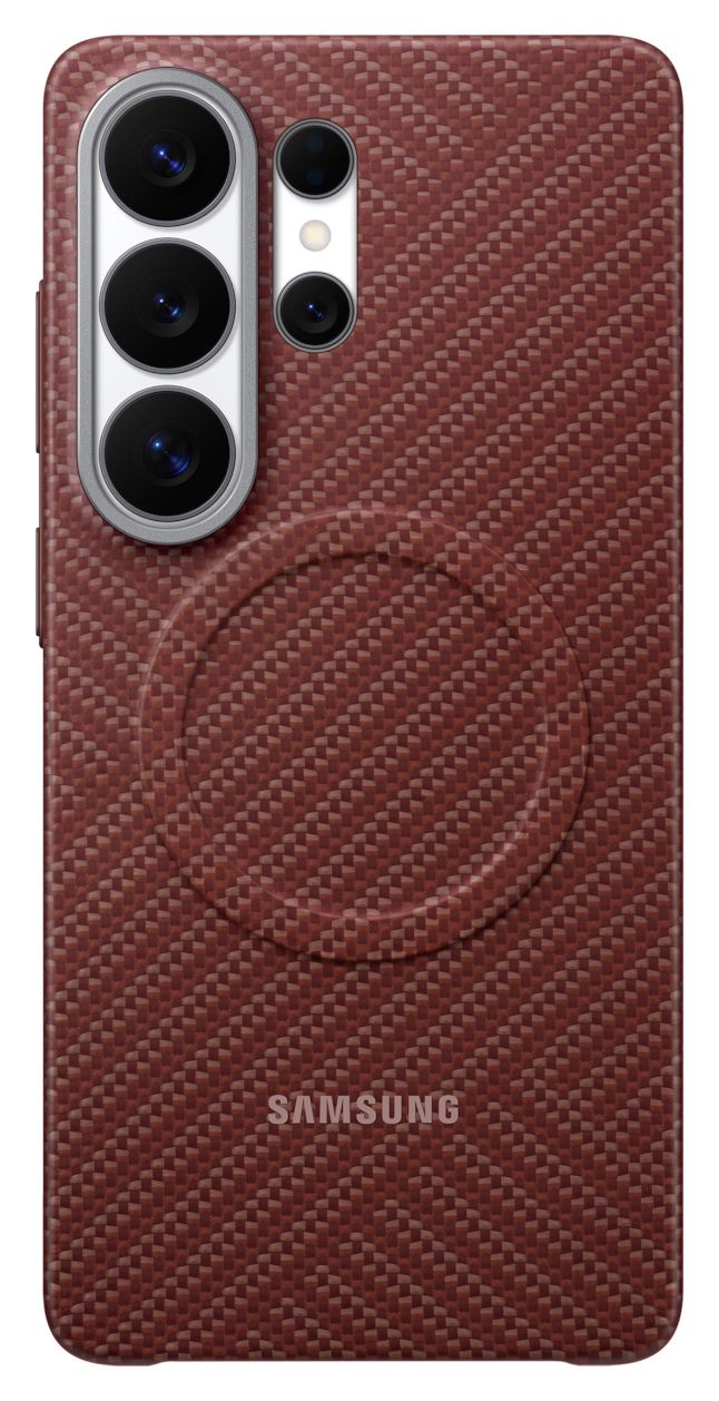 Carbon Magnet Case Cover für Galaxy S26 Ultra (Rot) 