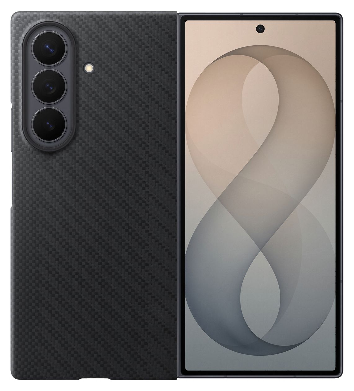 Carbon Magnet Case Cover für Samsung Z Fold8  (Schwarz) 