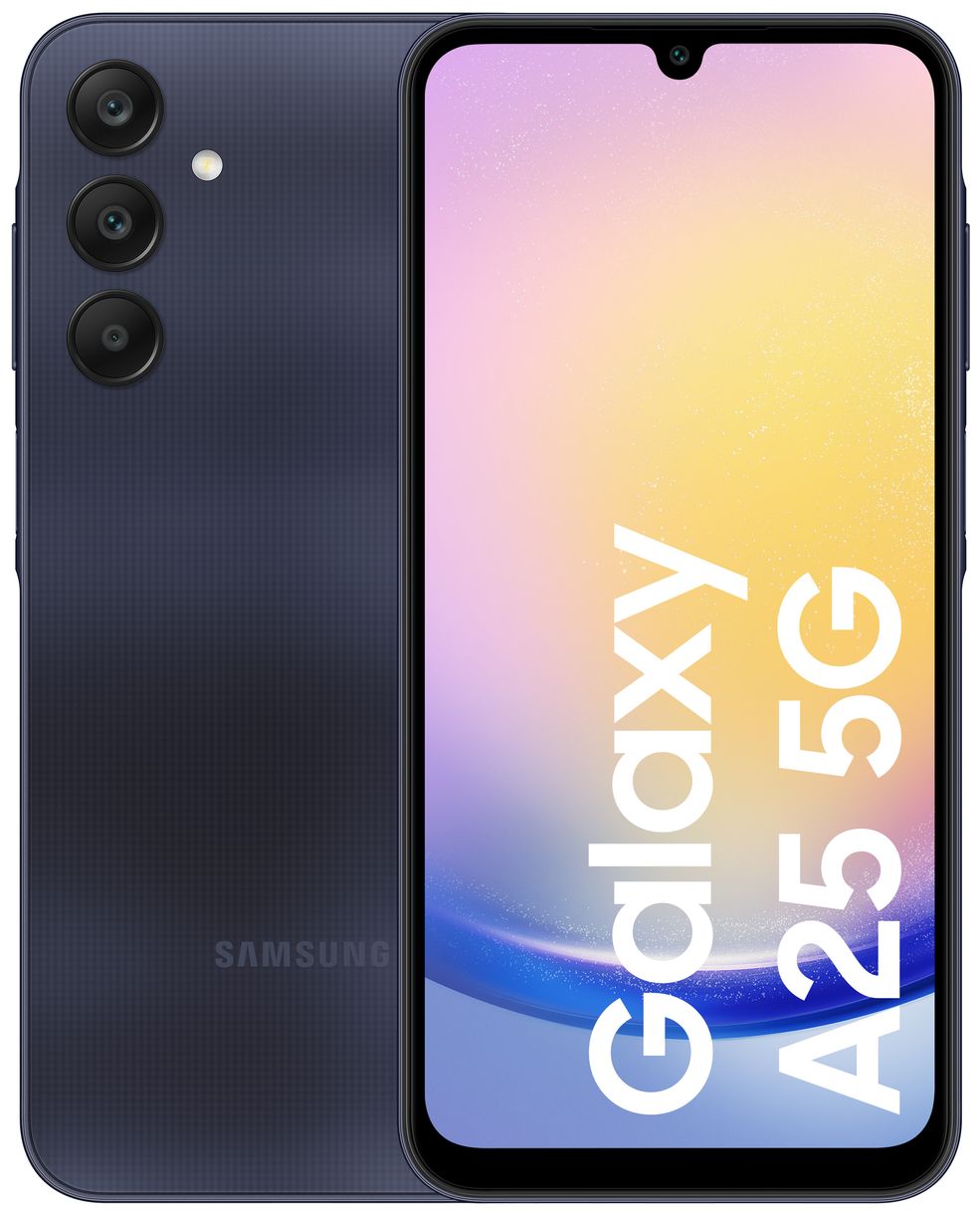 Galaxy A25 128 GB 5G Smartphone 16,5 cm (6.5 Zoll) 1,8 GHz Android 50 MP Dreifach Kamera Dual Sim (Schwarz, Blau) 