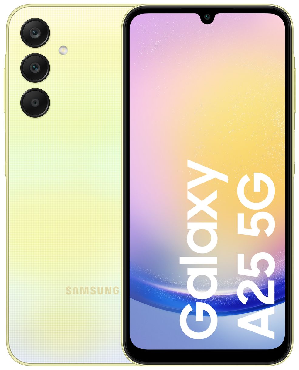 Galaxy A25 128 GB 5G Smartphone 16,5 cm (6.5 Zoll) 1,8 GHz Android 50 MP Dreifach Kamera Dual Sim (Gelb) 
