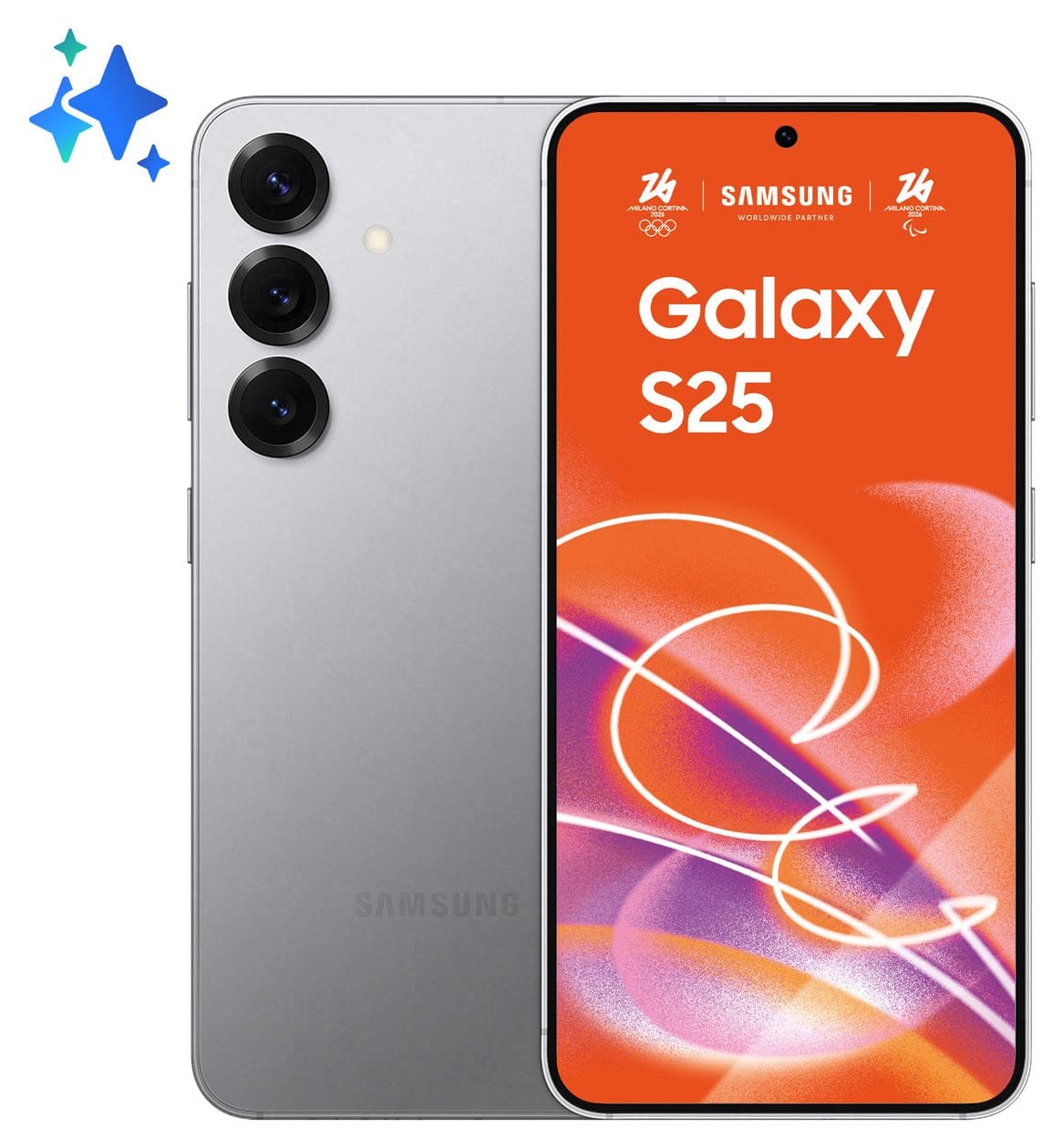 Galaxy S25 256 GB 5G Smartphone 15,8 cm (6.2 Zoll) Android 50 MP Dreifach Kamera Dual Sim WiFi 7 (Silver Shadow) 