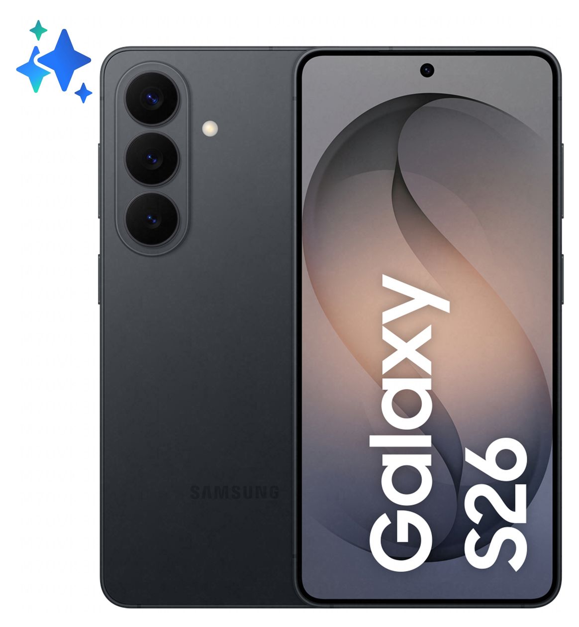 Galaxy S26 256 GB 5G Smartphone 16 cm (6.3 Zoll) 3,26 GHz Android 50 MP Dreifach Kamera Dual Sim WiFi 7  (Schwarz) 