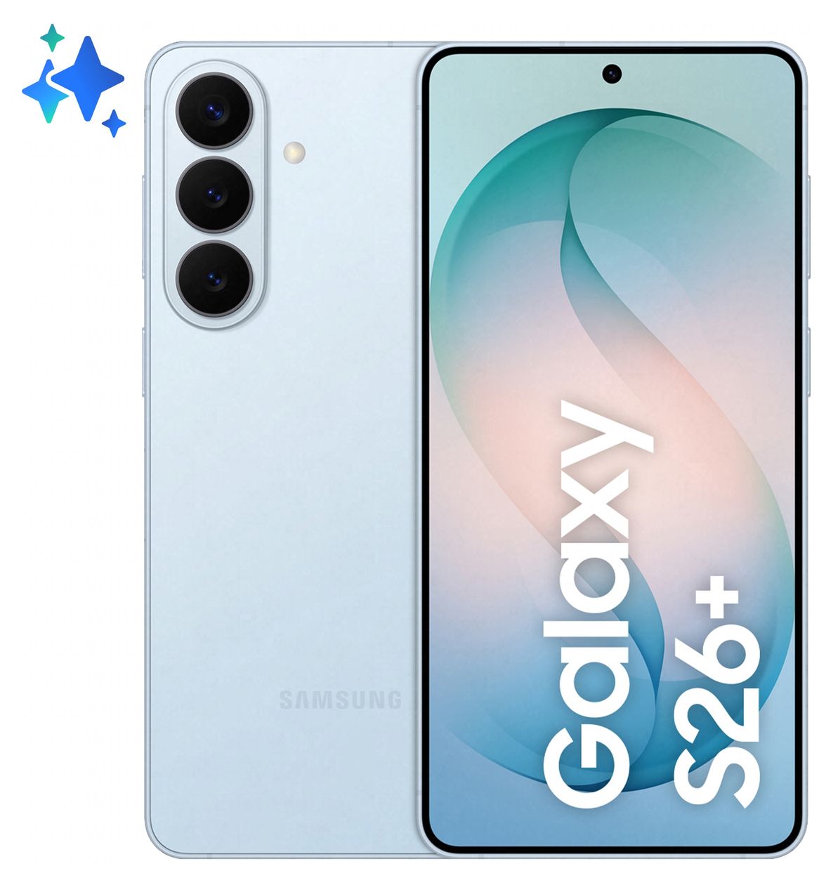 Galaxy S26+ 256 GB 5G Smartphone 17 cm (6.7 Zoll) 3,26 GHz Android 50 MP Dreifach Kamera Dual Sim WiFi 7 (Sky Blue) 