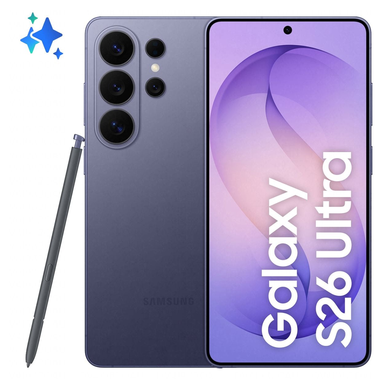 Galaxy S26 Ultra 256 GB 5G Smartphone 17,5 cm (6.9 Zoll) Android 200 MP Vierfach Kamera Dual Sim WiFi 7 (Cobalt Violet) 
