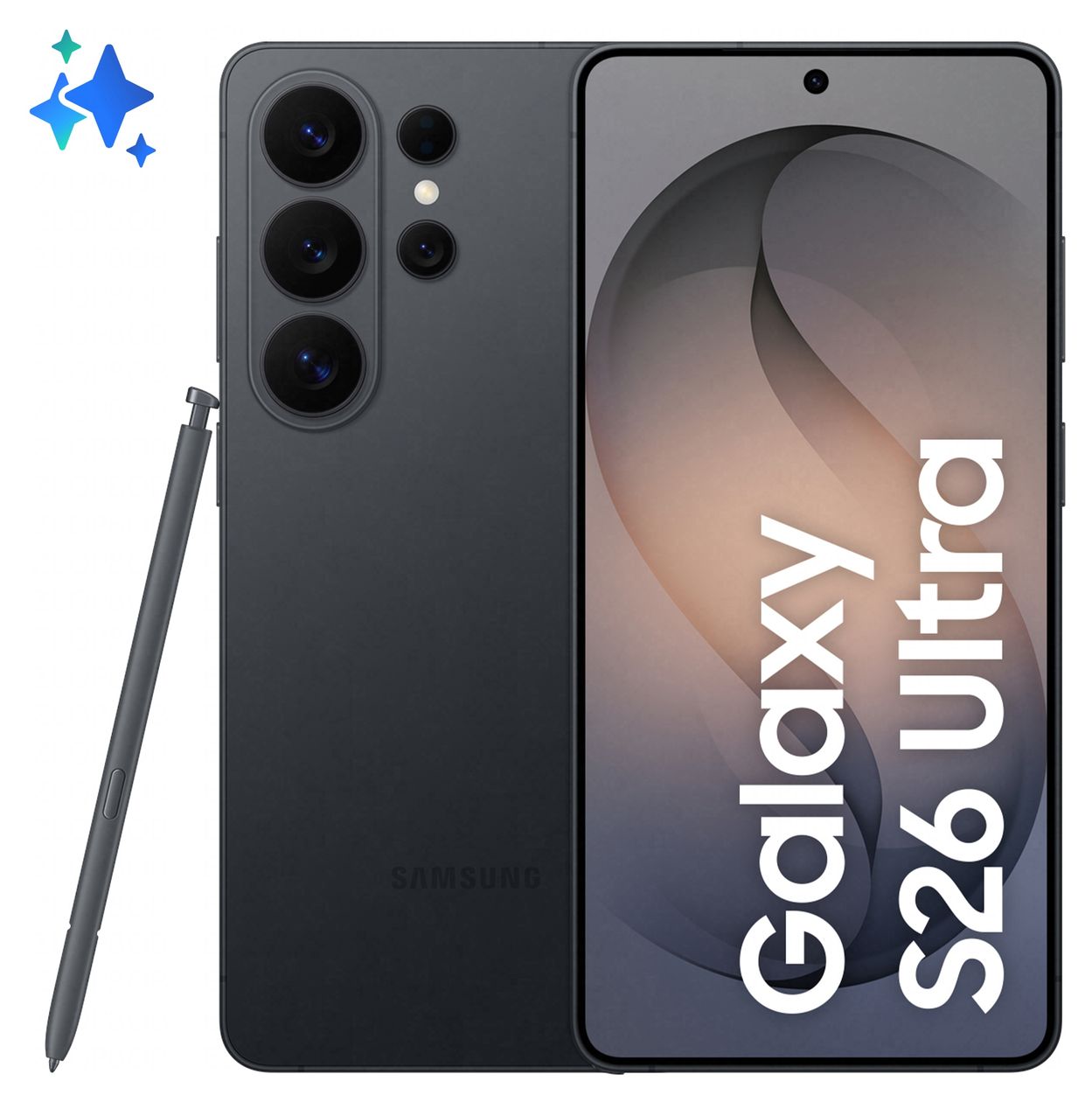 Galaxy S26 Ultra 512 GB 5G Smartphone 17,5 cm (6.9 Zoll) 3,6 GHz Android 200 MP Vierfach Kamera Dual Sim WiFi 7  (Schwarz) 