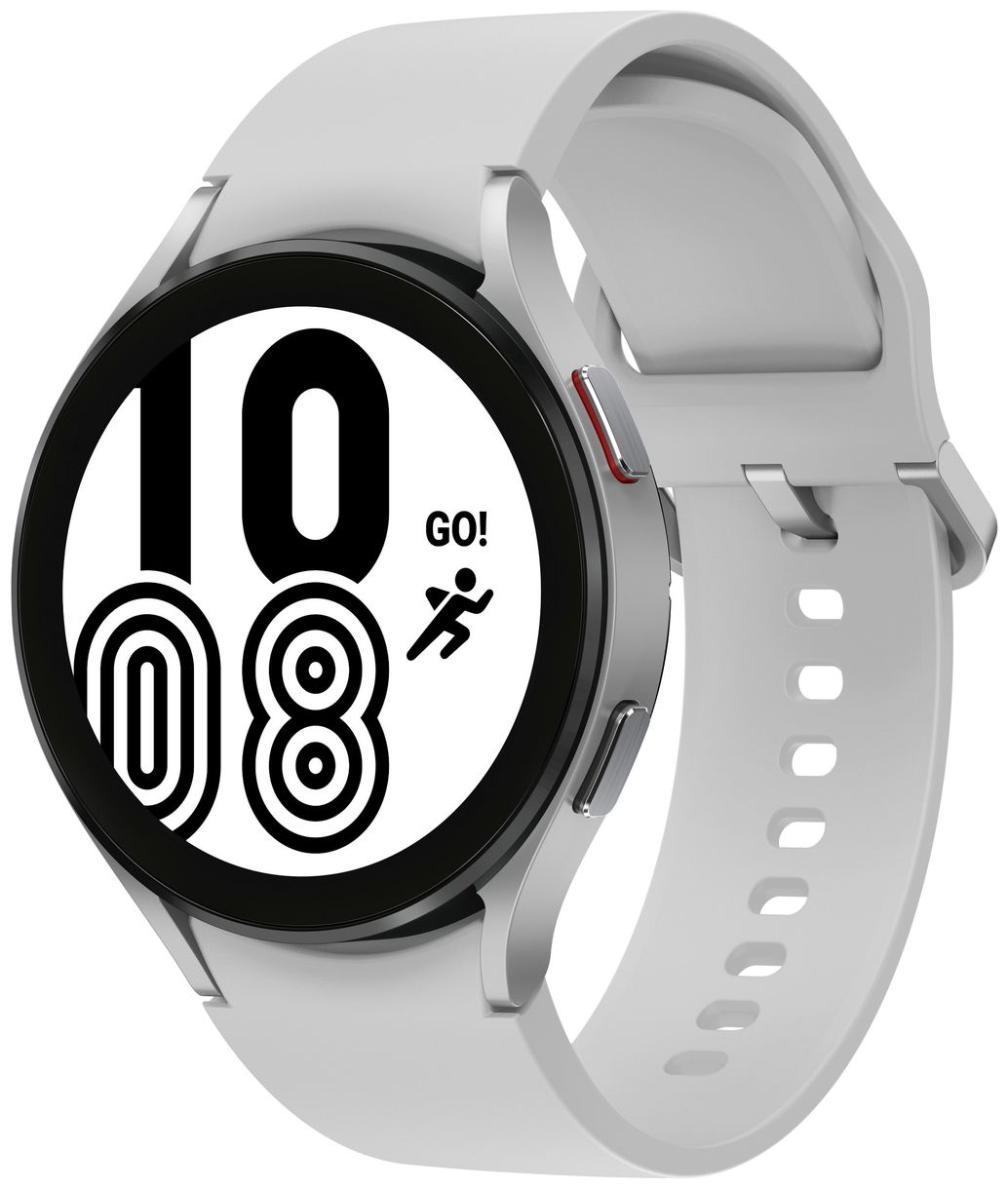 Galaxy Watch 4 Digital 44 mm Smartwatch Rund IP68 4G (Silber) 