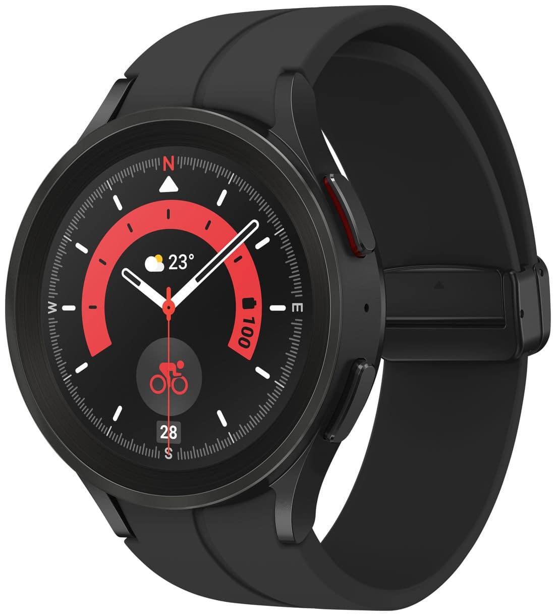 Galaxy Watch5 Pro Digital 45 mm Smartwatch Rund IP68 80 h (Schwarz) 