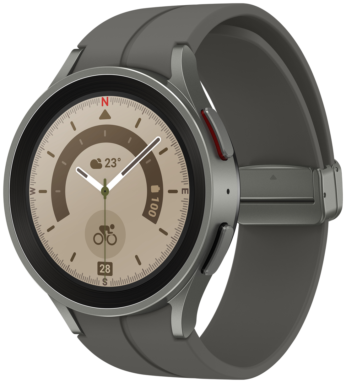 Galaxy Watch5 Pro Digital 45 mm Smartwatch Rund IP68 80 h (Titan) 