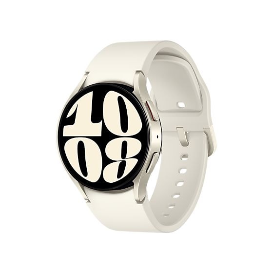 Galaxy Watch6 Digital 40 mm Smartwatch Rund IP68 330 ppi 4G  (Cremefarben) 
