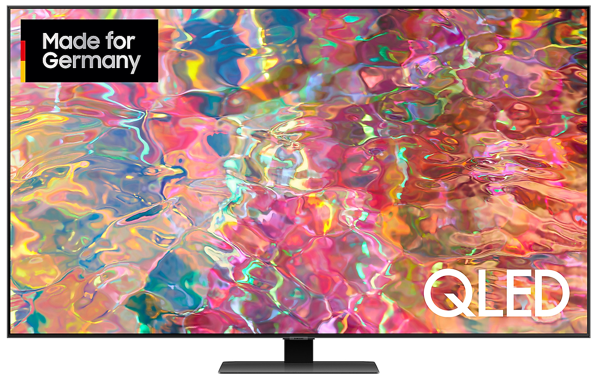 GQ55Q80BAT QLED Fernseher 139,7 cm (55 Zoll) EEK: G (Schwarz, Silber) 