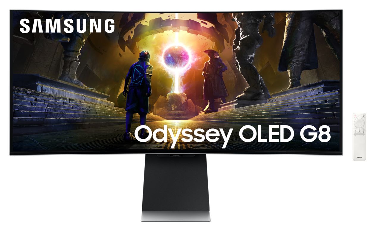Odyssey G8 G85SD Quad HD Monitor 86,4 cm (34 Zoll) 21:9 0,03 ms 250 cd/m²  (Silber) 