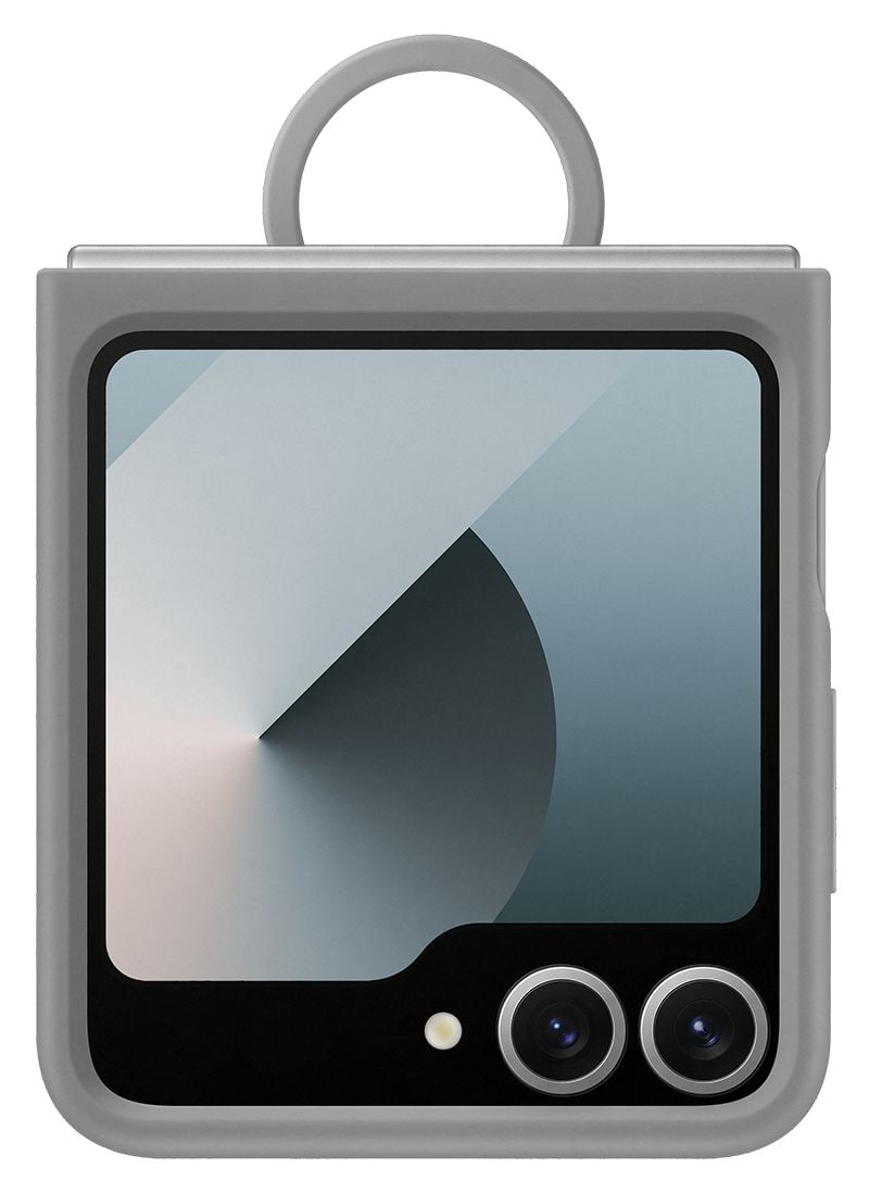 Silicone Case Ring Cover für Samsung Galaxy Z Flip6  (Grau) 