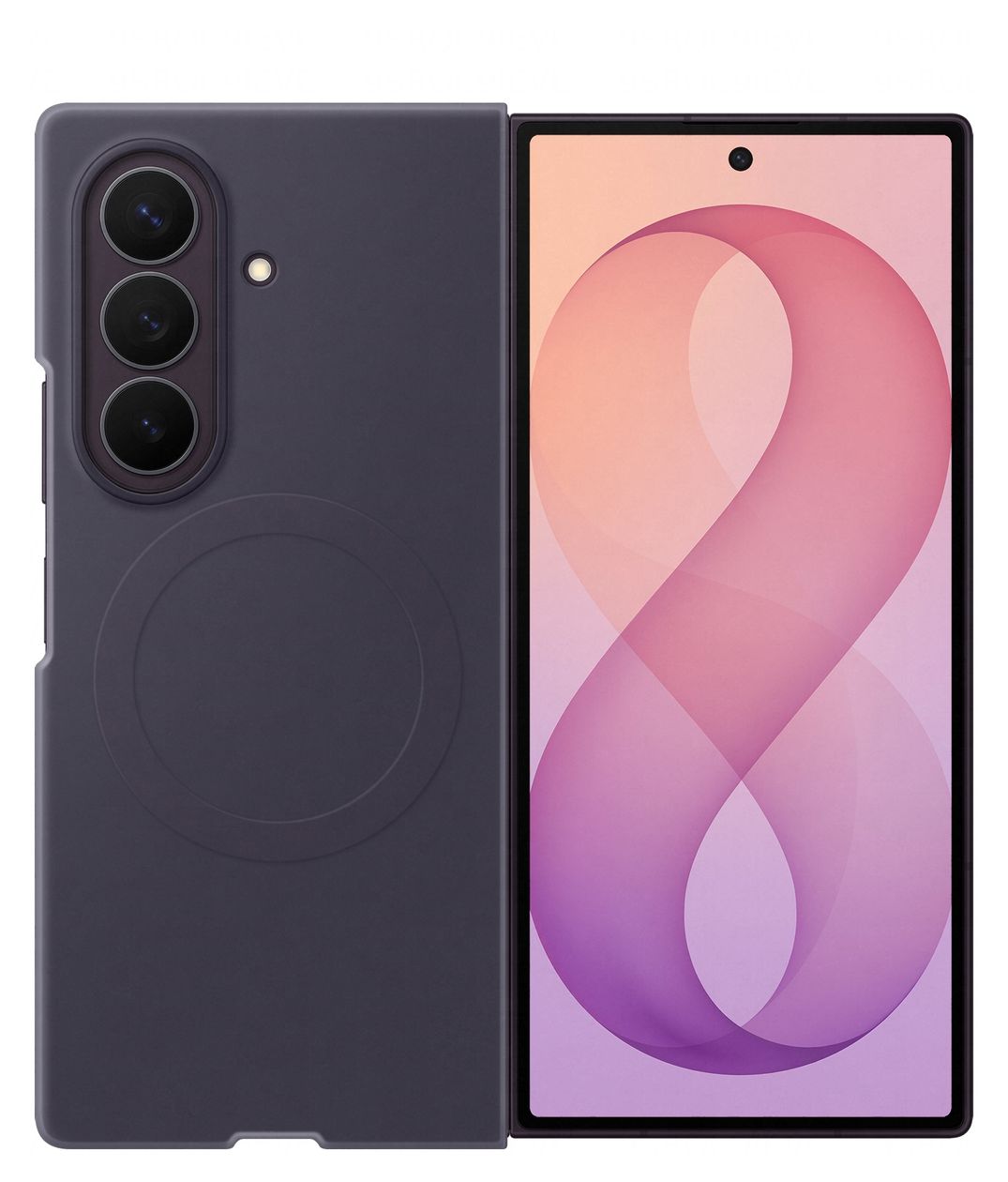 Silicone Magnet Case Cover für Samsung Z Fold8  (Violett) 