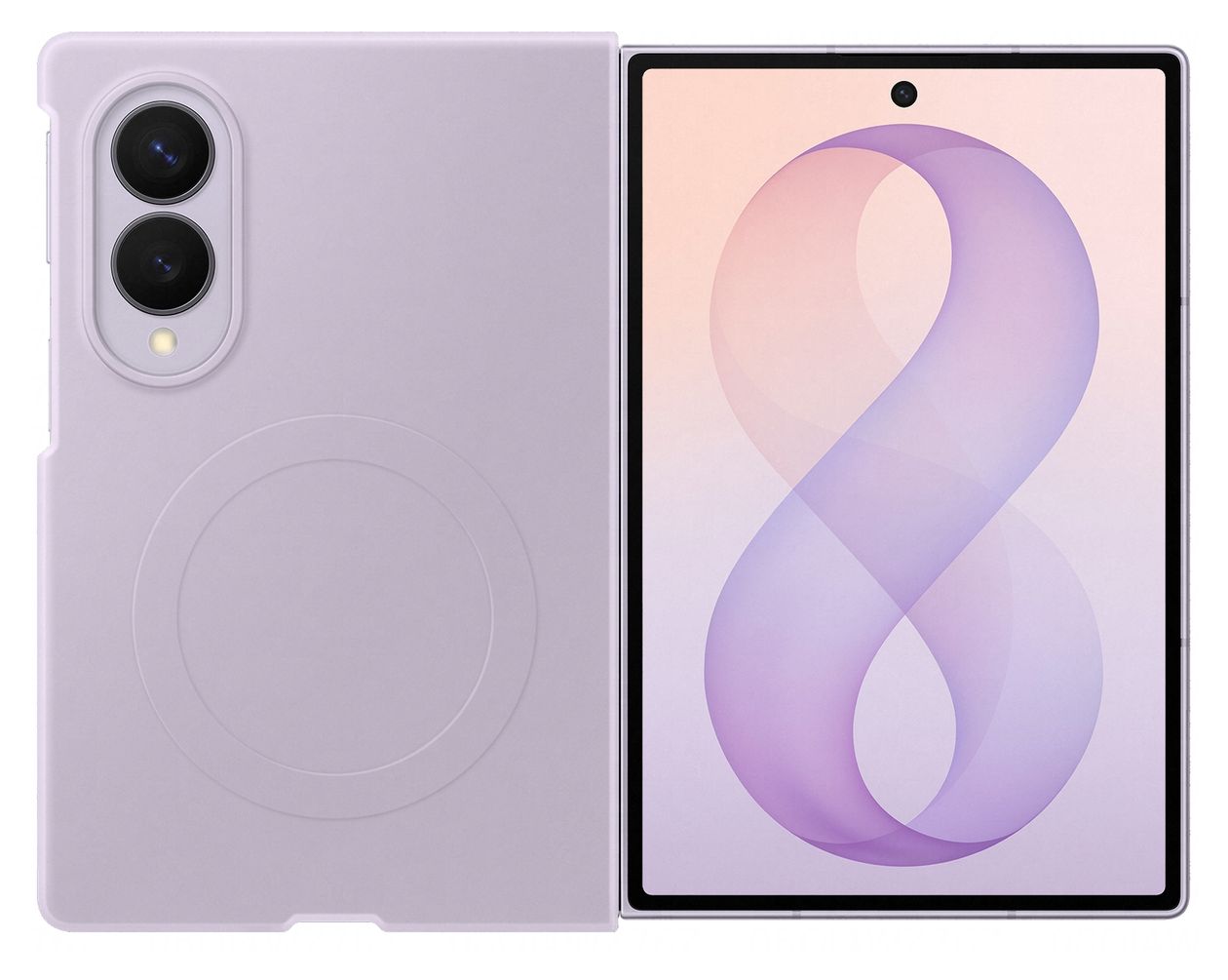Silicone Magnet Case Cover für Samsung Z Fold8  (Violett) 