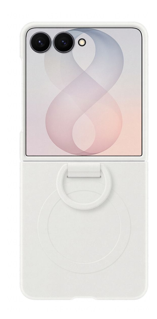 Silicone Magnet Case Cover für Samsung Z Flip8  (Weiß) 