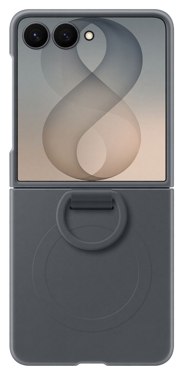 Silicone Magnet Case Cover für Samsung Z Flip8  (Schwarz) 