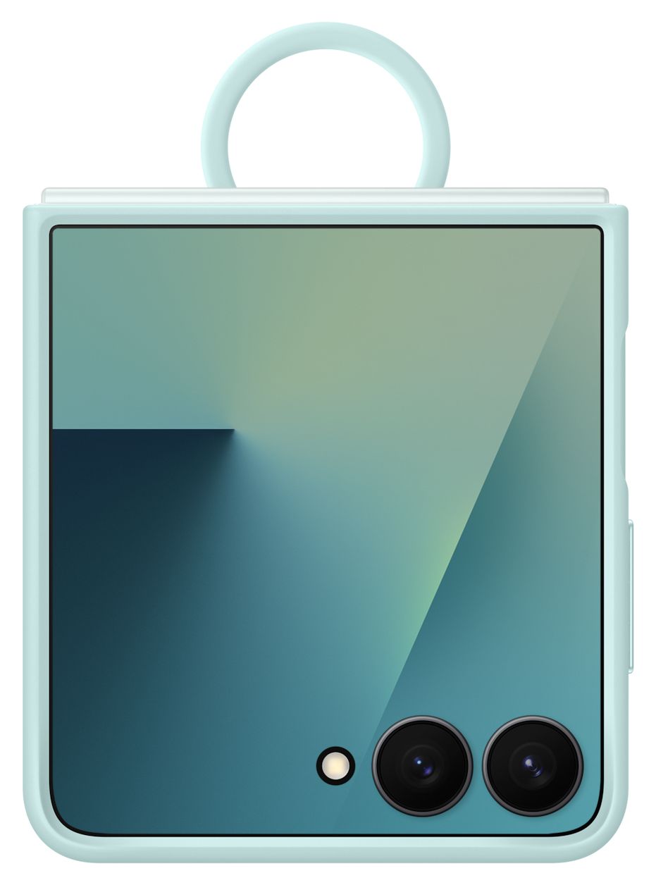 Silicone Ring Case Cover für Samsung Galaxy Z Flip7  (Mintfarbe) 