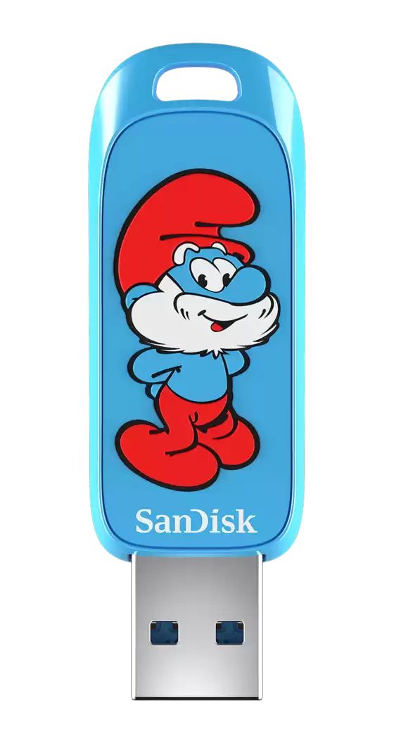 Die Schlümpfe USB Typ-A Stick 64 GB  (Blau) 