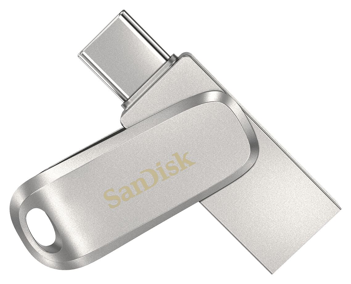 Ultra Dual Drive Luxe USB Type-A / USB Type-C Stick 64 GB  (Edelstahl) 