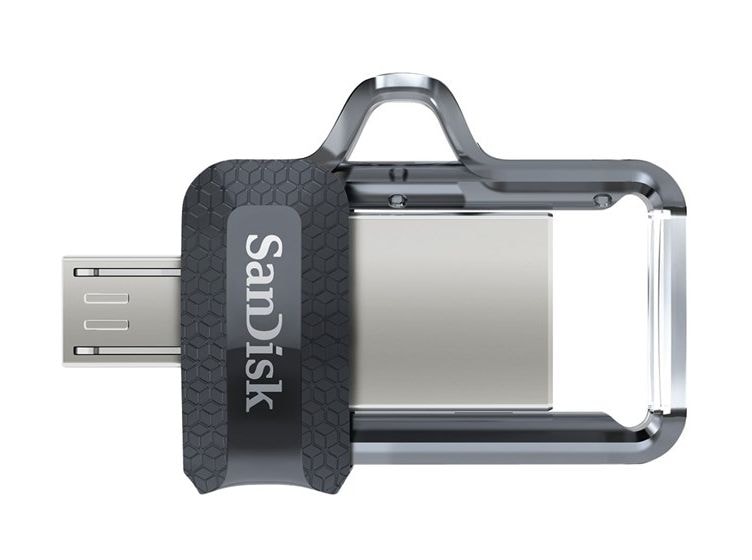 Ultra Dual Drive m3.0 USB Type-A / Micro-USB Stick 128 GB (Schwarz, Transparent) 