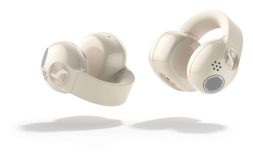 Accentum Clip In-Ear Bluetooth Kopfhörer Kabellos TWS 9 h Laufzeit IP54  (Cremefarben) 