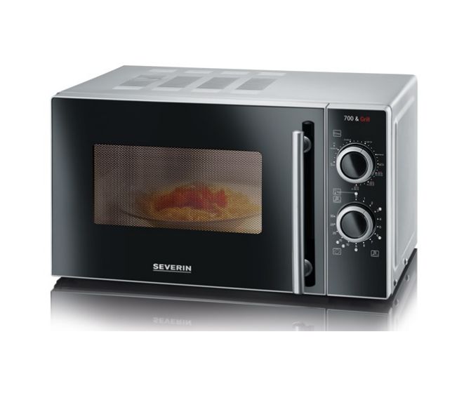 MW7771 Standgeräte Solo 700 W Größe: klein 9 Stufen Grill  (Schwarz, Silber) 