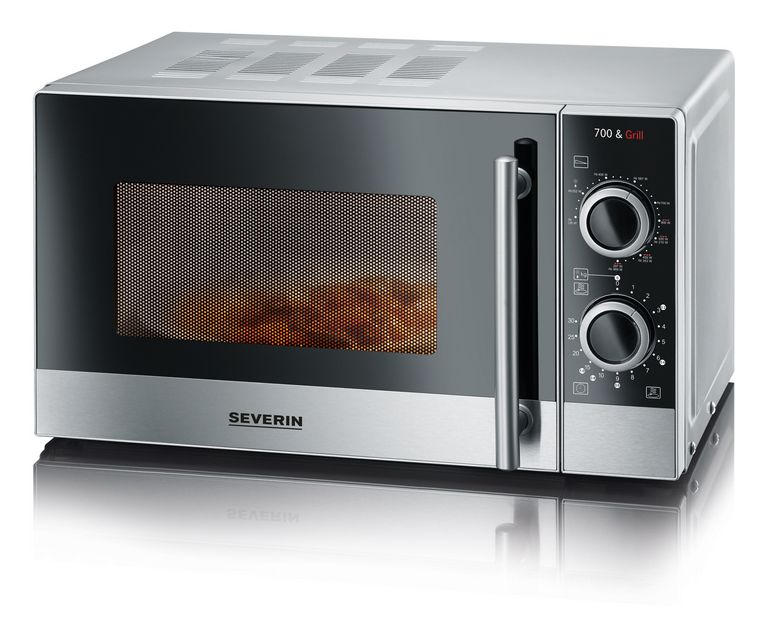 MW7874 Standgeräte Solo 700 W Größe: klein 9 Stufen Grill  (Silber, Edelstahl) 