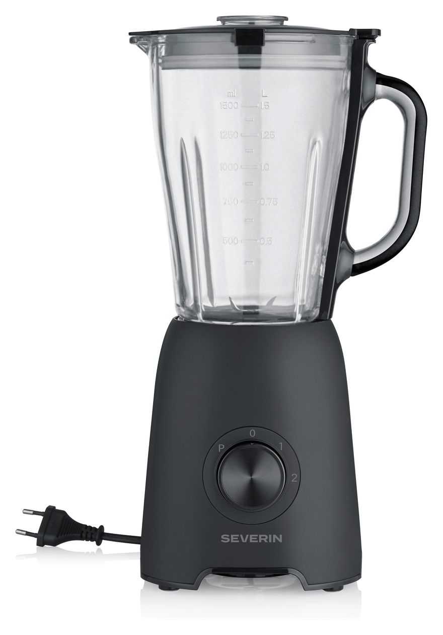 SM3722 1,5 l Standmixer 2 Geschwindigkeiten 600 W (Schwarz, Transparent) 