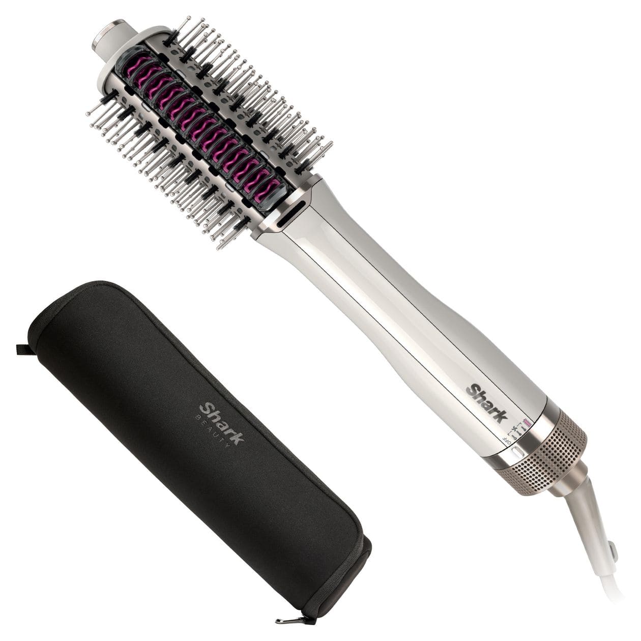 HT212EU SmoothStyle Warmluftbürste Haartrockner Warmluftbürste 900 W  (Weiß) 